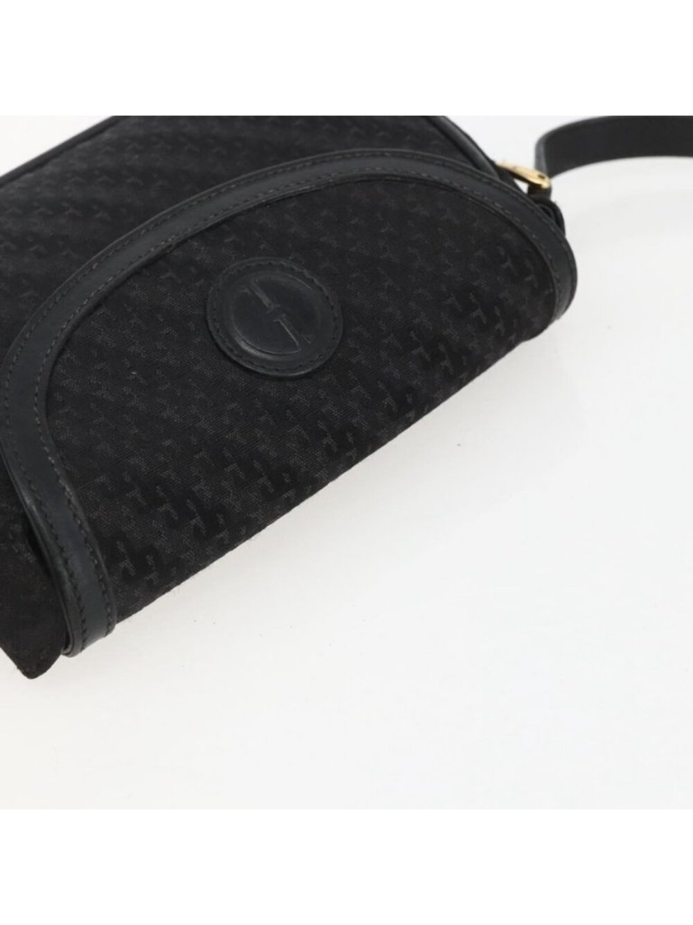 Authentic GUCCI Shoulder Bag Old Gucci Black Gold - Picture 13 of 16